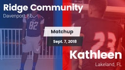 Matchup: Ridge vs. Kathleen  2018