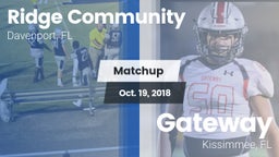 Matchup: Ridge vs. Gateway  2018
