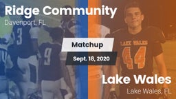 Matchup: Ridge vs. Lake Wales  2020