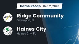 Recap: Ridge Community  vs. Haines City  2020