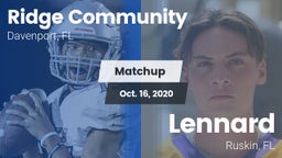 Matchup: Ridge vs. Lennard  2020