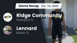 Recap: Ridge Community  vs. Lennard  2020