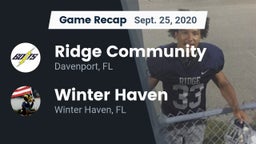 Recap: Ridge Community  vs. Winter Haven  2020
