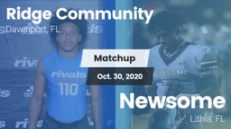 Matchup: Ridge vs. Newsome  2020