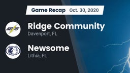 Recap: Ridge Community  vs. Newsome  2020
