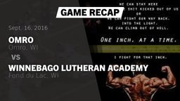 Recap: Omro  vs. Winnebago Lutheran Academy  2016