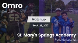 Matchup: Omro vs. St. Mary's Springs Academy  2017