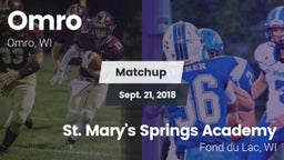 Matchup: Omro vs. St. Mary's Springs Academy  2018