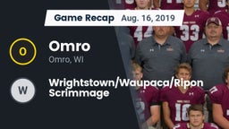 Recap: Omro  vs. Wrightstown/Waupaca/Ripon Scrimmage 2019