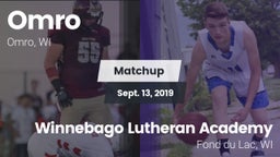 Matchup: Omro vs. Winnebago Lutheran Academy  2019