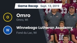 Recap: Omro  vs. Winnebago Lutheran Academy  2019