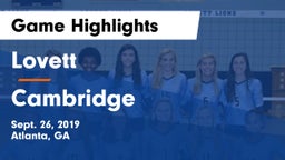 Lovett  vs Cambridge Game Highlights - Sept. 26, 2019