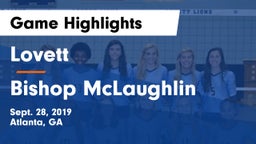Lovett  vs Bishop McLaughlin Game Highlights - Sept. 28, 2019