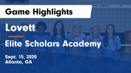 Lovett  vs Elite Scholars Academy Game Highlights - Sept. 15, 2020