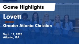 Lovett  vs Greater Atlanta Christian  Game Highlights - Sept. 17, 2020