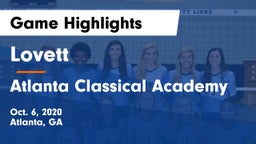 Lovett  vs Atlanta Classical Academy Game Highlights - Oct. 6, 2020