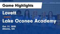 Lovett  vs Lake Oconee Academy Game Highlights - Oct. 21, 2020