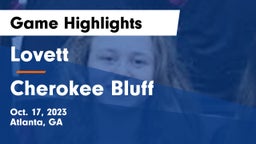 Lovett  vs Cherokee Bluff   Game Highlights - Oct. 17, 2023