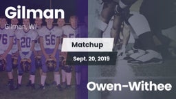 Matchup: Gilman vs. Owen-Withee 2019