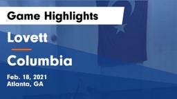 Lovett  vs Columbia  Game Highlights - Feb. 18, 2021