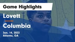 Lovett  vs Columbia  Game Highlights - Jan. 14, 2022