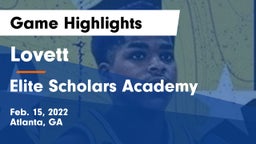 Lovett  vs Elite Scholars Academy  Game Highlights - Feb. 15, 2022