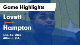 Lovett  vs Hampton  Game Highlights - Jan. 13, 2023