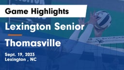 Lexington Senior  vs Thomasville Game Highlights - Sept. 19, 2023