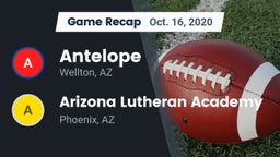 Recap: Antelope  vs. Arizona Lutheran Academy  2020