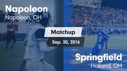 Matchup: Napoleon vs. Springfield  2016