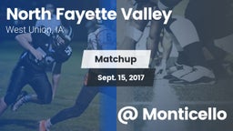 Matchup: North Fayette vs. @ Monticello 2017