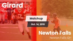 Matchup: Girard vs. Newton Falls  2016