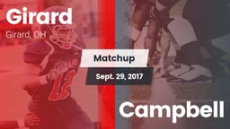 Matchup: Girard vs. Campbell 2017