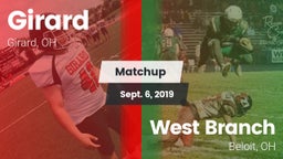 Matchup: Girard vs. West Branch  2019