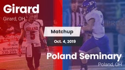 Matchup: Girard vs. Poland Seminary  2019