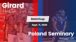 Matchup: Girard vs. Poland Seminary  2020