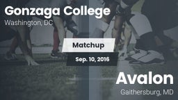 Matchup: Gonzaga  vs. Avalon  2016