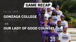 Recap: Gonzaga College  vs. Our Lady of Good Counsel  2016