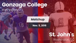 Matchup: Gonzaga  vs. St. John's  2016