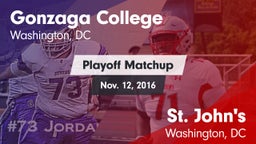 Matchup: Gonzaga  vs. St. John's  2016