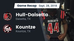 Recap: Hull-Daisetta  vs. Kountze  2018