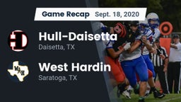 Recap: Hull-Daisetta  vs. West Hardin  2020