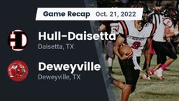 Recap: Hull-Daisetta  vs. Deweyville  2022