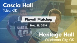 Matchup: Cascia Hall vs. Heritage Hall  2016