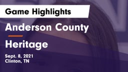 Anderson County  vs Heritage Game Highlights - Sept. 8, 2021