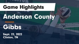 Anderson County  vs Gibbs  Game Highlights - Sept. 22, 2022