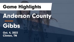 Anderson County  vs Gibbs  Game Highlights - Oct. 4, 2022