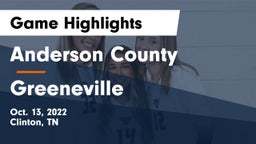 Anderson County  vs Greeneville  Game Highlights - Oct. 13, 2022