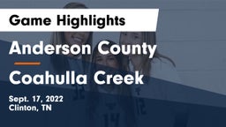 Anderson County  vs Coahulla Creek  Game Highlights - Sept. 17, 2022