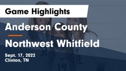 Anderson County  vs Northwest Whitfield  Game Highlights - Sept. 17, 2022
